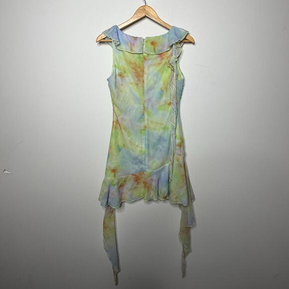 Multicolor Mini Dress with Ruffles S - Picture 4 of 5